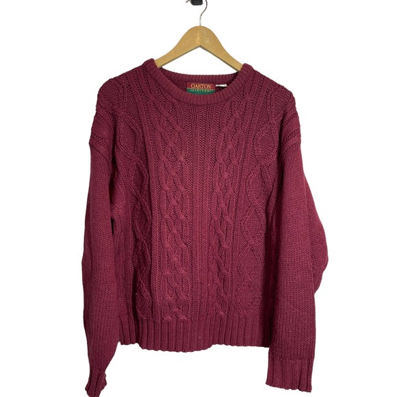 Oakton Sweaters Vintage Oakton Limited Mens Red Sweater Medium